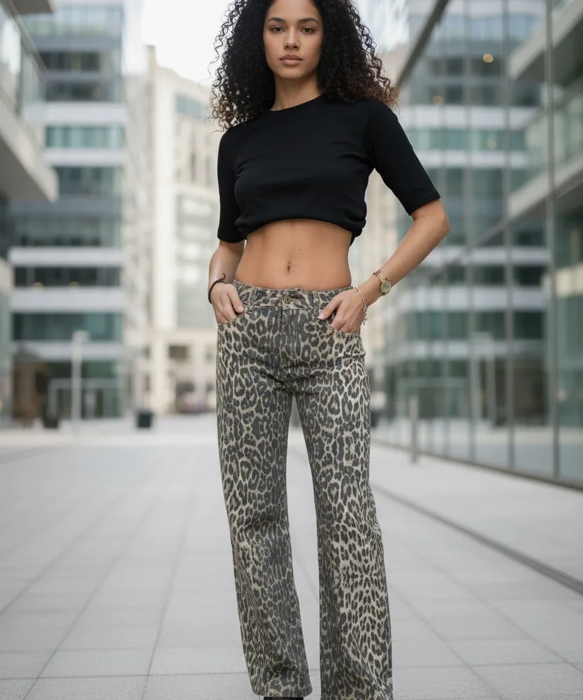 Jeans maculato chiaro